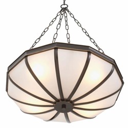 Casa Padrino Luxury Chandelier Bronze / White 60 cm - Luxury Furniture - Luxury Interior