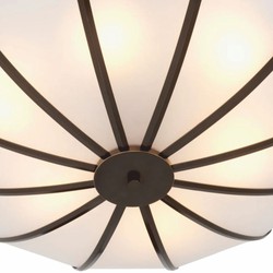 Casa Padrino Luxury Chandelier Bronze / White 60 cm - Luxury Furniture - Luxury Interior