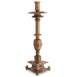 Casa Padrino Luxury Baroque Candlestick Antique Gold H. 39.5 cm - Baroque Decoration