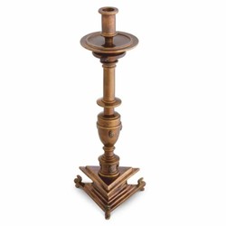 Casa Padrino Luxury Baroque Candlestick Antique Gold H. 39.5 cm - Baroque Decoration