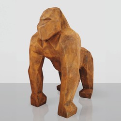 Casa Padrino escultura decorativa XXL mono gorila óxido Al. 128 cm - Figura decorativa grande