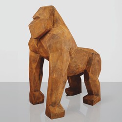 Casa Padrino escultura decorativa XXL mono gorila óxido Al. 128 cm - Figura decorativa grande