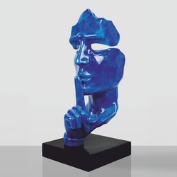 Casa Padrino XXL Decorative Sculpture Blue / Black H. 190 cm - XXL Decorative Figure