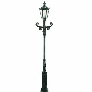 Casa Padrino Lanterne de Jardin Baroque Vert H. 315 cm - Éclairage Extérieur Baroque