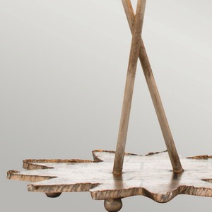 Casa Padrino Luxus Doppel Tischleuchte Gold / Taupe H. 102,7 cm - Luxus Leuchten