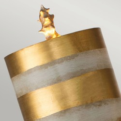 Dimmbare Luxus Doppel Stehleuchte Gold Taupe
