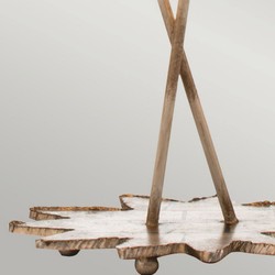 Dimmbare Luxus Doppel Stehleuchte Gold Taupe