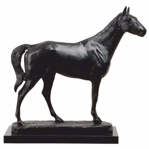 Luxus Deko Aluminium Skulptur Figur Pferd Antik Bronze Schwarz
