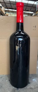 Casa Padrino XXL Decorative Wine Bottle - Large Sculpture in Black and Red - Height 200 cm