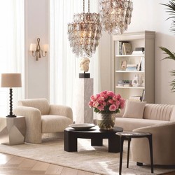 Luxus Wohnzimmer Hotel Sessel Creme