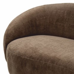 Casa Padrino sofá de lujo marrón / negro 235 cm - Sofá curvo de salón