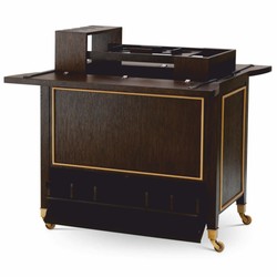 Casa Padrino Luxury Serving Trolley Dark Brown / Brass 90.5 cm - Hotel Trolley