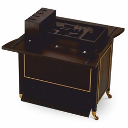 Casa Padrino Luxury Serving Trolley Dark Brown / Brass 90.5 cm - Hotel Trolley