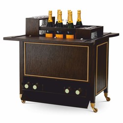 Casa Padrino Luxury Serving Trolley Dark Brown / Brass 90.5 cm - Hotel Trolley