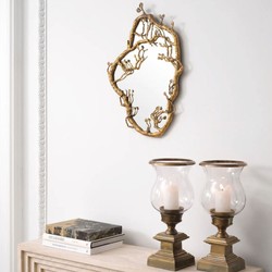 Casa Padrino espejo de lujo de latón vintage Al. 70 cm - Interior de lujo