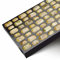 Casa Padrino Caja de Joya de Lujo Negro / Amarillo 37,5 cm - Caja de Almacenamiento