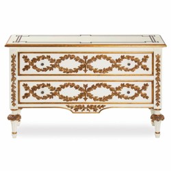 Casa Padrino cassettone barocco di lusso avorio / oro 135 cm - Mobili barocchi