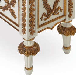 Casa Padrino cassettone barocco di lusso avorio / oro 135 cm - Mobili barocchi