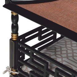 Casa Padrino Luxury Baroque Dog Bed in Oriental Style Black / Gold