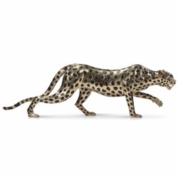 Casa Padrino sculpture décorative de luxe en bronze guépard or / noir 148 cm - Figurine en bronze