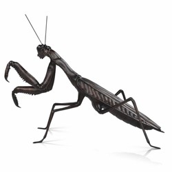 Casa Padrino Sculpture de Mante Religieuse en Bronze de Luxe 56 cm - Figurine Décorative