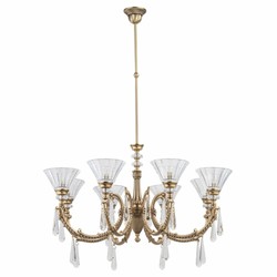 Casa Padrino Luxury Baroque Chandelier Brass with Patina Ø 81 cm - Baroque Style Chandelier