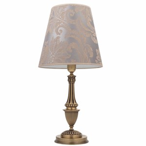Casa Padrino lampe de table baroque de luxe laiton avec patine / argent / marron H. 64 cm