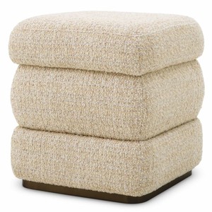 Luxus Hocker Sitzhocker Beige Bronze