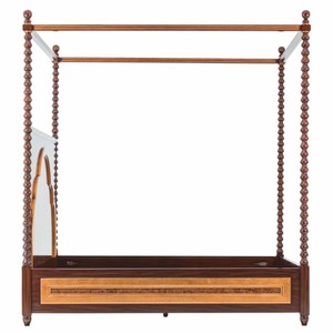 Casa Padrino Luxus Massivholz Himmelbett Braun - Hotel & Schlafzimmer Möbel