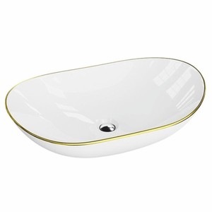Casa Padrino lavabo de lujo blanco / oro 60 cm - Accesorios de baño