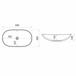 Casa Padrino vasque de luxe blanc / or 60 cm - Accessoires de salle de bain