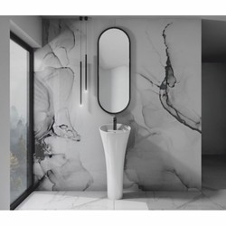 Casa Padrino lavabo di lusso bianco lucido A. 95 cm - Lavabo autoportante