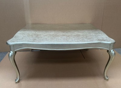 Casa Padrino Luxury Baroque Coffee Table Antique Silver 105 x 80 x 46 cm - Handcrafted Living Room Furniture