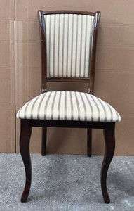 Casa Padrino Baroque Dining Chair Luxury Design Cream / Silver / Dark Brown 50 x 43.5 x 98 cm