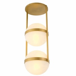 Casa Padrino Luxury Ceiling Light Antique Brass / White H. 105 cm - Luxury Lighting