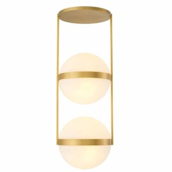 Casa Padrino Luxury Ceiling Light Antique Brass / White H. 105 cm - Luxury Lighting