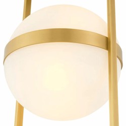 Casa Padrino Luxury Ceiling Light Antique Brass / White H. 105 cm - Luxury Lighting