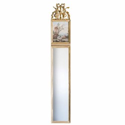 Casa Padrino Miroir Baroque de Luxe Or Antique / Coloré H. 163 cm - Meubles Baroques - Fabriqué en Italie