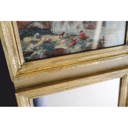 Casa Padrino Miroir Baroque de Luxe Or Antique / Coloré H. 163 cm - Meubles Baroques - Fabriqué en Italie