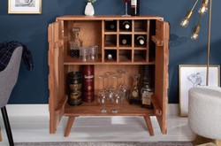 Casa Padrino Bar Cabinet Brown 76 x 46 x H. 89 cm - Wine Cabinet with 2 Doors
