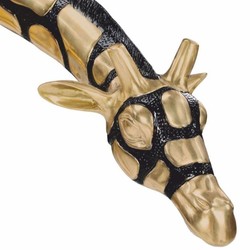 Casa Padrino set di sculture decorative di lusso in bronzo giraffe oro / nero - Figure da giardino