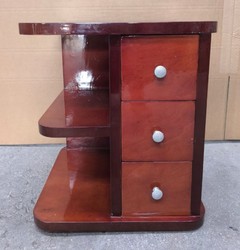Casa Padrino Chess Side Table Mahogany Brown / Silver 50 x 50 x H. 55 cm