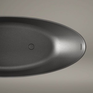 Casa Padrino Freistehende Luxus Badewanne in Eiform Graphit 170 cm