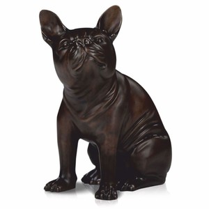 Luxus Deko Bronze Figur Skulptur Hund Bulldogge