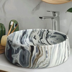 Casa Padrino vasque en marbre de luxe coloré Ø 42 cm - Accessoires de salle de bain