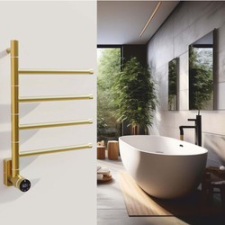 Elektrischer Luxus Handtuchwärmer Gold