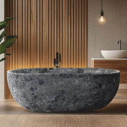 Casa Padrino Freestanding Luxury Marble Bathtub Anthracite 178 cm