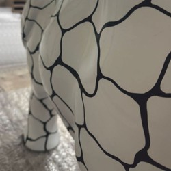 Deko Skulptur Figur Elefant Weiß Schwarz