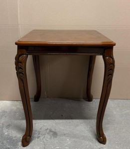 Casa Padrino Luxury Baroque Side Table, Solid Wood, Brown, 50 x 50 x H. 60 cm