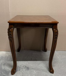 Casa Padrino Luxury Baroque Side Table, Solid Wood, Brown, 50 x 50 x H. 60 cm